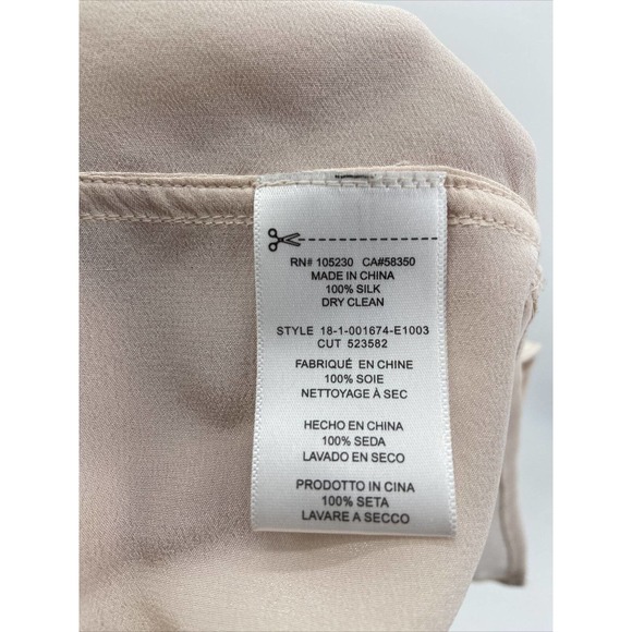 Equipment Blush Pink Striped Bell Cuff Silk Blouse - Picture 8 of 9